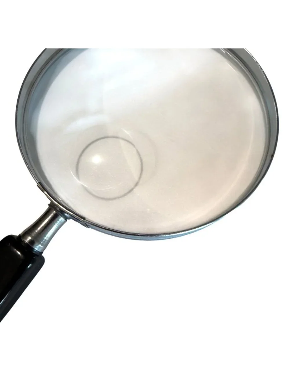 Handheld Magnifying Glass Set Two Sizes Black Handles Metal Frame Clear Lenses